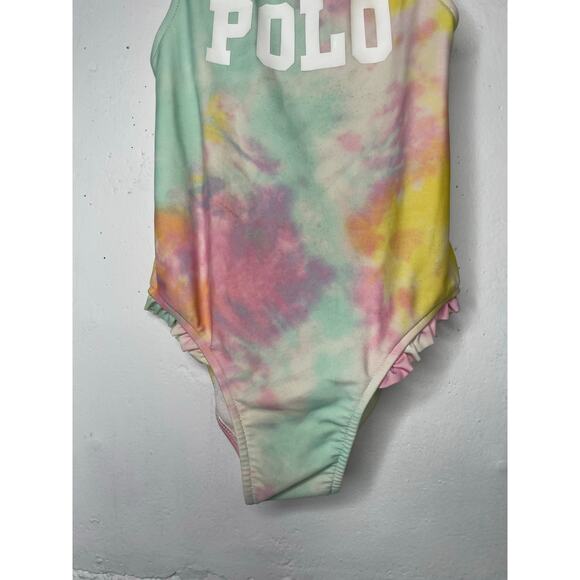 Polo Ralph Lauren Girls Tie Dye One Piece Bathing Suit Swimwear Size 24 Months - Picture 3 of 8